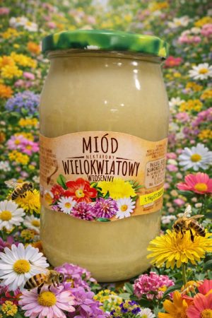 Miód wielokwiatowy naturalny w słoiku — Pasieka Robinia