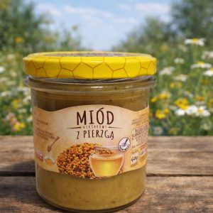 Miód z pierzgą pszczelą w słoiku — Pasieka Robinia Miód z pierzgą pszczelą w słoiku — Pasieka Robinia
