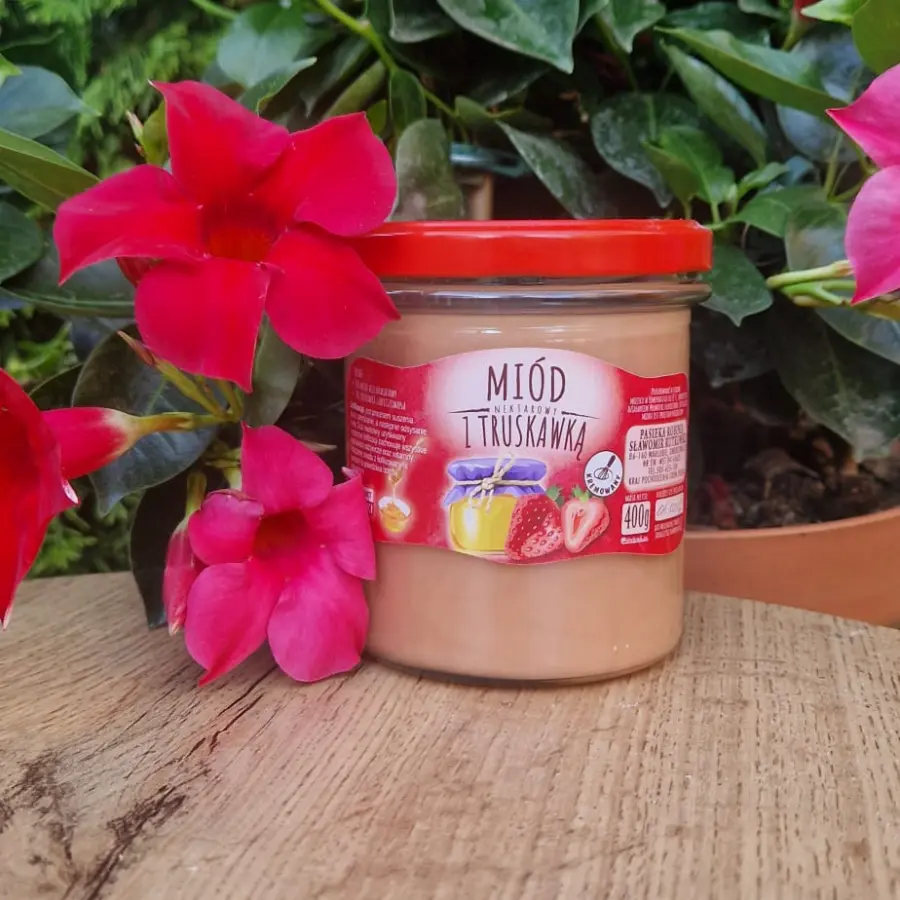 Miód z  truskawkami