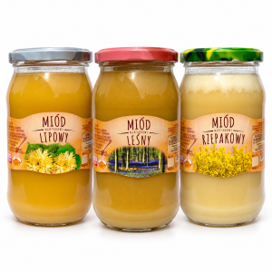 Jesienny zapas miodu - zestaw 3 miodów × 1,1 kg